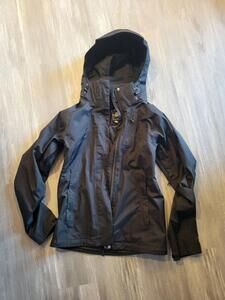 The North Face 2 In 1 Hyvent Full Zip Jacket Brown XS Rain Lined